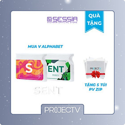 [TẶNG 5 TÚI PV ZIP] Thực Phẩm Sức Khoẻ S+ENT | V Alphabet - Ổn định đường tiêu hóa, Tăng cường dinh dưỡng thần kinh & Xương chắc khỏe - PROJECT V - Xuất xứ Pháp, Hàng Chính Hãng
