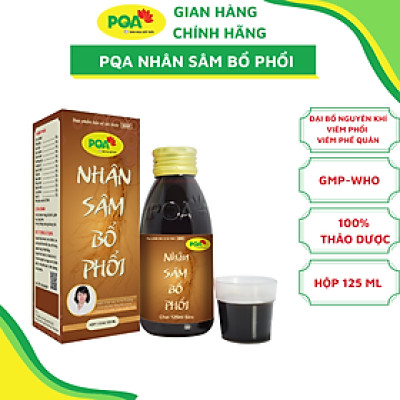 Nhân Sâm Bổ Phổi PQA Hỗ Trợ Thanh Họng, Giảm Ho, Long Đờm Và Thông Thoáng Đường Thở Hộp 125ml