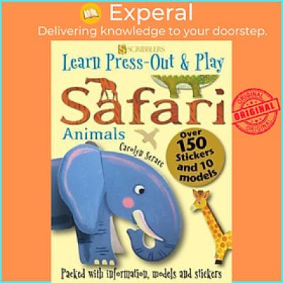 Sách - Learn, Press-Out & Play Safari Animals by Carolyn Scrace (UK edition, paperback)