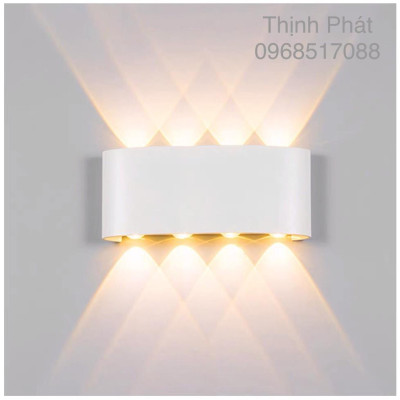 ĐÈN TƯỜNG HẮT 2 ĐẦU 8 TIA  - NGOÀI TRỜI, TRONG NHÀ