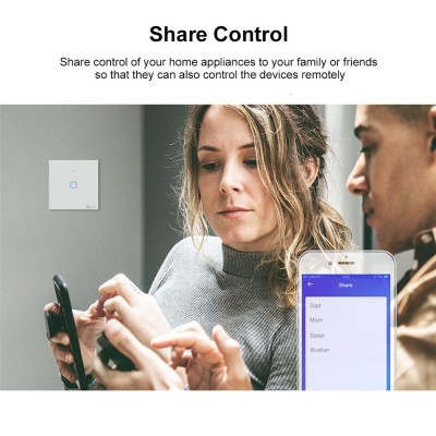  Công tắc đèn tường WiFi SONOFF T1UK3C-TX 3 Gang thông minh 433Mhz Ứng dụng điều khiển từ xa RF / Hẹn giờ điều khiển cảm ứng Bảng điều khiển tiêu chuẩn