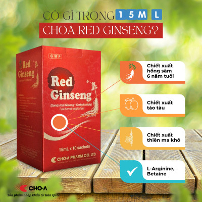 Combo 5 Gói Hồng Sâm Hàn Quốc Red Ginseng Hỗ Trợ Tăng Đề Kháng (5 Gói x 15ml)