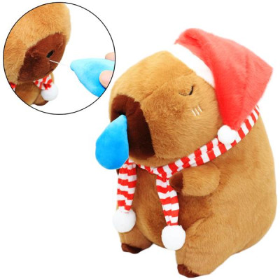 Thú Bông Capybara Noel Chảy Mũi 25 cm - ZooZoo 25210