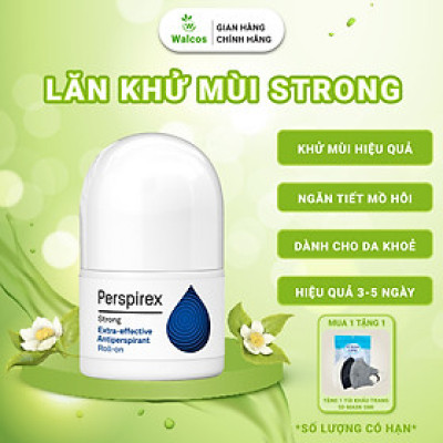 Lăn Khử Mùi Perspirex Strong Antiperspirant RollOn Chính Hãng Dành Cho Da Khoẻ - Khử Mùi & Ngăn Tiết Mồ Hôi Hiệu Quả