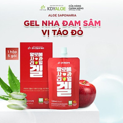 NƯỚC NHA ĐAM SÂM TÁO HỮU CƠ (hộp 5 gói) HỖ TRỢ TIÊU HÓA