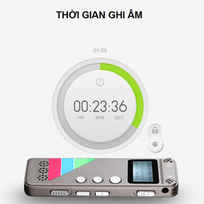 Máy Ghi Âm Chuyên Nghiệp Cao Cấp A500 Bộ Nhớ Trong 8GB - Digital Voice Recorder - Hàng Nhập Khẩu