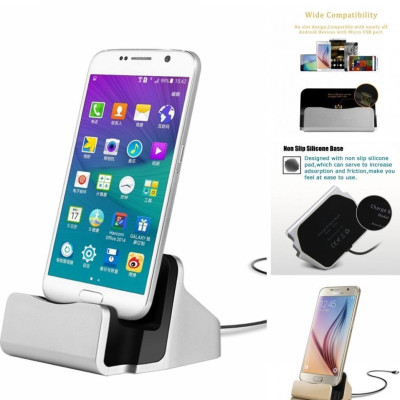 Dock sạc kiêm giá đỡ đa năng cho điện thoại - cổng sạc Micro USB