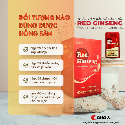 Combo 5 Gói Hồng Sâm Hàn Quốc Red Ginseng Hỗ Trợ Tăng Đề Kháng (5 Gói x 15ml)