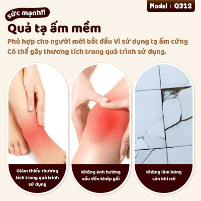 BG Tạ Bình Q312 - 2kg Cao Su Mềm, chuông Ấm, Tạ Ấm