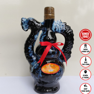 Đặc Sản Bình Định - Rượu Bàu Đá Thành Tâm Rồng Nhỏ (Màu đen) 350ml  - OCOP 3 Sao