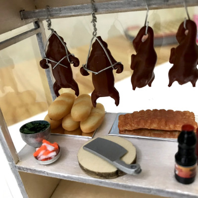 MÔ HÌNH TỰ LẮP RÁP DIY SÀI GÒN THU NHỎ - XE BÁNH MÌ HEO QUAY - HR12