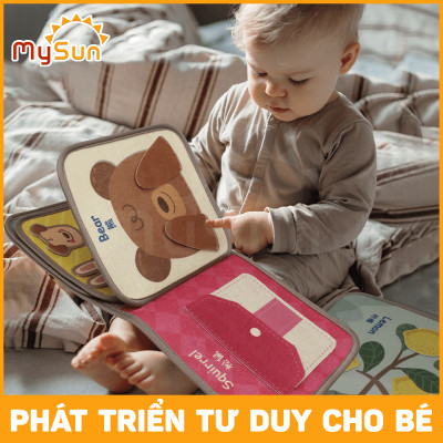 Sách vải cho bé sơ sinh bé 6 tháng dưới 1 tuổi Montessori bận rộn tương tác sách vải nỉ 3d mầm non MySun