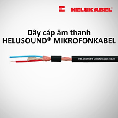Dây cáp âm thanh HELUKABEL HELUSOUND Mikrofonkabel | Black | 2 x 0.22 mm²
