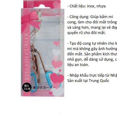 Dụng cụ bấm làm cong mi mắt đẹp tự nhiên bằng inox (1 cái)
