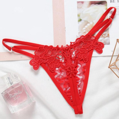 Quần chíp lọt khe đũng ren - Màu đỏ