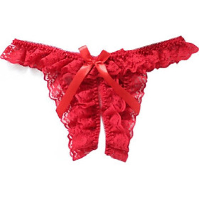 Quần lót lọt khe nơ dài - đỏ