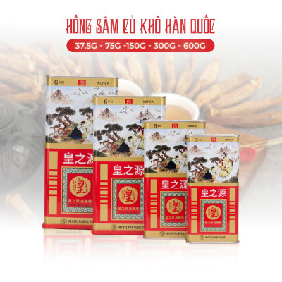 Hồng sâm củ khô 75g Hg Bio - quà tặng sang trọng chất lượng