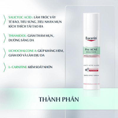 Tinh chất giúp giảm thâm mụn dưỡng sáng da Eucerin Acne-Oil Control Pro Acne Solution Anti-Acne Mark 40ml