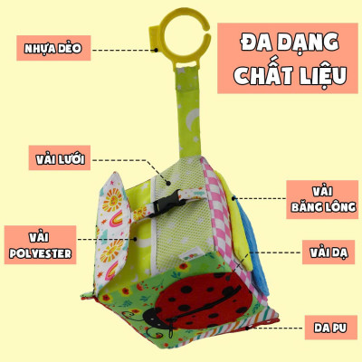 Đồ Chơi Khối Vải Luyện Kỹ Năng Kiêm Lục Lạc Cho Bé - PiPoVietnam