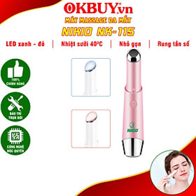 Bút Massage Mắt, Máy Mát Xa Môi Nhiệt Nóng Nikio NK-115 - Giảm Nếp Nhăn Và Thâm Quầng Mắt, Mỏi Mắt Hiệu Quả