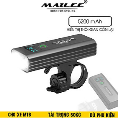 Đèn Pha Xe Đạp Chiếu Sáng Cao Cấp Chống Nước BC30/FX4 Gắn Ghi-Đông Siêu Sáng Sạc Điện Type-C Có Đồng Hồ Hiển Thị Thời Gian Lượng Pin Có Hỗ trợ Sạc Khẩn Cấp - Mai Lee
