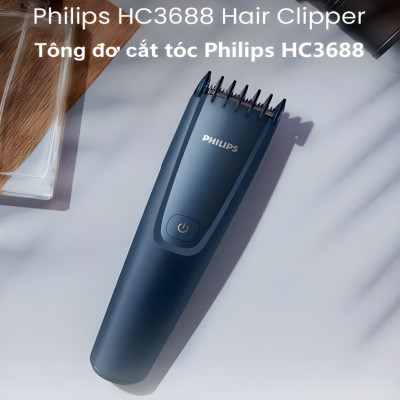 Tông đơ cắt tóc trẻ em series 3000 đời mới thương hiệu Philips HC3688/15 - Hàng chính hãng