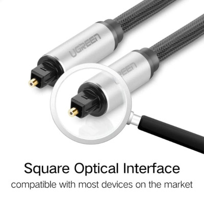Ugreen UG10539AV108TK 1M màu Xám Dây cáp quang âm thanh 2 đầu dương - HÀNG CHÍNH HÃNG