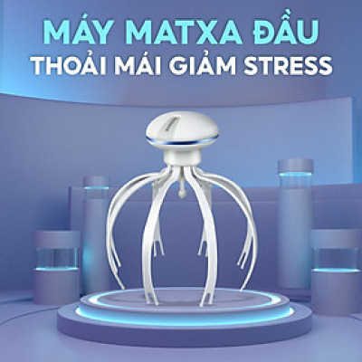 Máy mát xa đầu Half Horse, 8 chân rung sóng âm mát xa 360 độ. Hàng chính hãng