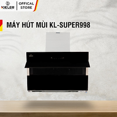 Máy hút mùi KIELER KL-SUPER998 công suất hút cao, không gây tiếng ồn, kiểu vát kính sang trọng, điều khiển bằng cử chỉ - Hàng Chính Hãng
