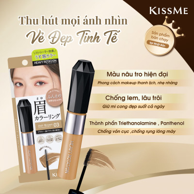 Mascara Chải Đổi Màu Lông Mày EX Kissme Heavy Rotation Chống Trôi Siêu Bền Màu Nâu Tro EX Kissme Heavy Rotation 8 G