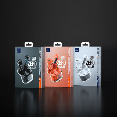 Tai nghe không dây thể thao True Wireless trang bị Bluetooth V5.3 hiệu WIWU Ghost TWS11 kèm hộp sạc lên đến 22h sử dụng liên tục trang bị kết nối bluetooth V5.3, âm thanh chuẩn HD, công nghệ Dynamic 13mm - hàng nhập khẩu