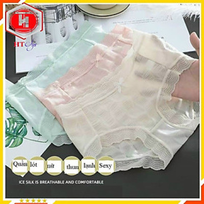 |Mã QL10| Combo 5 Quần Lót Nữ Sexy Chất Thun Lạnh Cao Cấp Dạng Sóng Viền Ren Mềm Mát Freeship Quần Chip Nữ Freesize Từ 40-60Kg