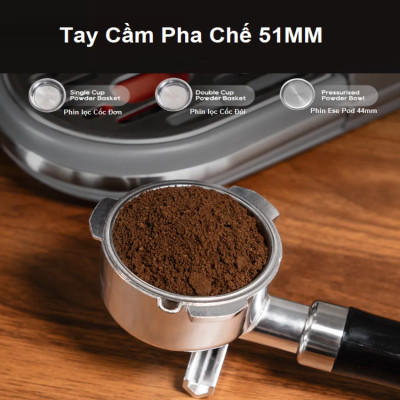 Máy pha cà phê bán tự động Espresso, Cappuccino, Latte thương hiệu HiBREW H10B cao cấp - Hàng Chính Hãng