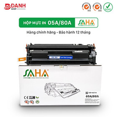 Hộp mực in SAHA 05A/80A (Có chíp) Dùng cho Canon, HP - Chính Hãng SAHA (BOX)