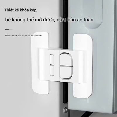 2 Chốt Cánh Tủ , Khóa Tủ Lạnh, Cánh Tủ Ngăn Kéo, Giữ An Toàn, Chắc Chắn, Nhỏ Gọn Tiện Dụng Gia Đình- TakyHome 3108set2