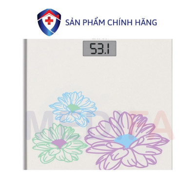 Cân điện tử sức khỏe Laica PS1052W, kiểu dáng sang trọng, màn hình LCD lớn, mặt kính cường lực dày