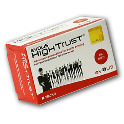 Ruy băng màu YMCKO R3011 cho máy in thẻ nhựa Pebble 4 - Hàng nhập khẩu