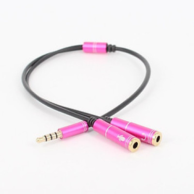 SOAIY Cáp chia Audio 3.5mm ra mic và loa - Dây chia mic và loa (loại xin) - Hàng Nhập Khẩu
