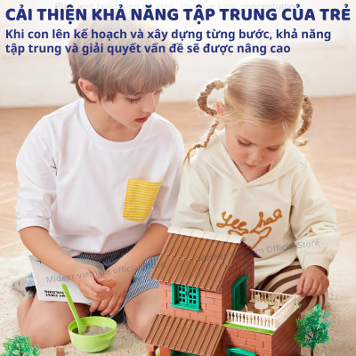 Đồ chơi lắp ráp xây nhà gạch mini mô phỏng Mideer My First Building, đồ chơi nhập vai kĩ sư xây dựng