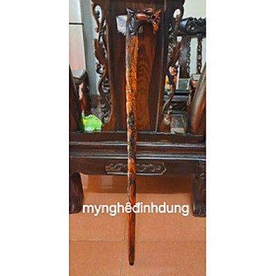 Gậy batong chống trượt  dành cho người cao tuổi bằng gỗ trắc đỏ đen 90x3.2cm