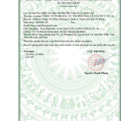 Chống Oxy Hóa - Sáng Mịn Da Collagen Cá Tuyết Gold LH (H/30G)