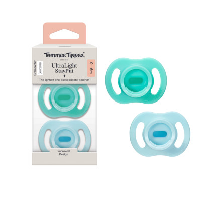 Ty ngậm silicon siêu nhẹ cho bé Tommee Tippee Ultra Light 0-6 tháng (vỉ đôi)