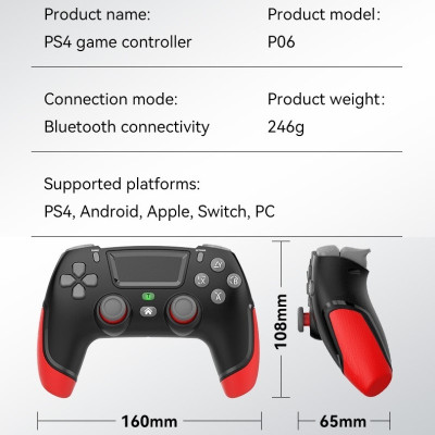 Gamepad Tay Game Không dây Bluetooth P06 cho máy tính - điện thoại - máy game Console hàng nhập khẩu
