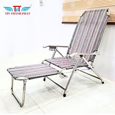 Ghế Bố Có Gác Chân Inox Tín Thành Phát – Thoáng Mát, Dễ Vệ Sinh, Gấp Gọn Tiện Lợi