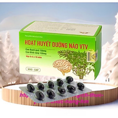 Hoạt huyết dưỡng não VTV Kingphar, hộp 60 viên nang mềm
