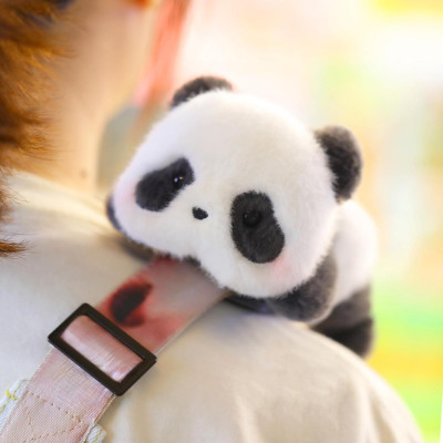 Đồ Chơi Thú Bông Panda Roll Lying Down Magnetic Shoulder - 52Toys
