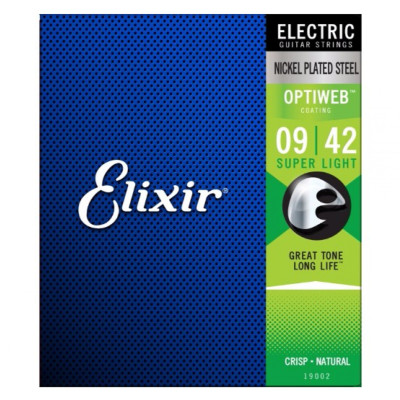 Elixir 19002, 19052 - Bộ Dây Đàn Guitar Điện - Chính Hãng (Electric Strings Phủ Lớp Optiweb) - Kèm Móng Gảy DreamMaker