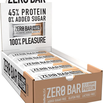 Bánh Protein Biotech USA Zero Bar (50g, 20 bánh), Bánh Bổ Sung Protein giúp Phục Hồi Phát Triển Cơ