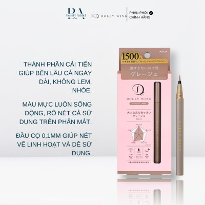 Bút kẻ mắt nước màu xám - Koji Dolly Wink My Best Liner Greige