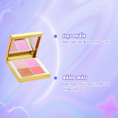 Phấn Mắt Trang Điểm myKella Mini Glam Eye Palette Siêu Mịn
